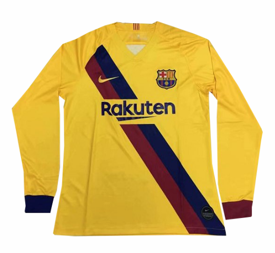 maillot foot manches longues Barcelona 2020 exterieur
